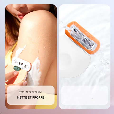 Rasoir Féminin à 5 Lames Superposées pour l’Épilation