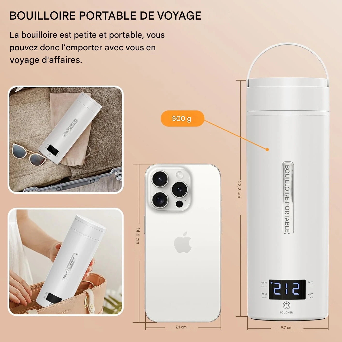 Bouilloire électrique thermique portable