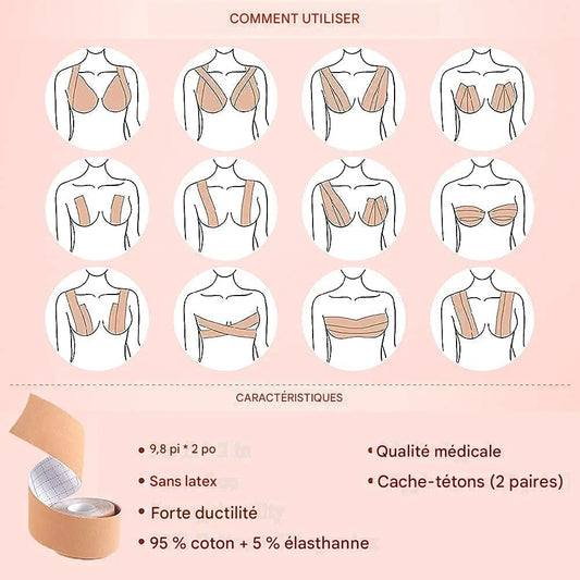Ruban adhésif pour le lifting des seins