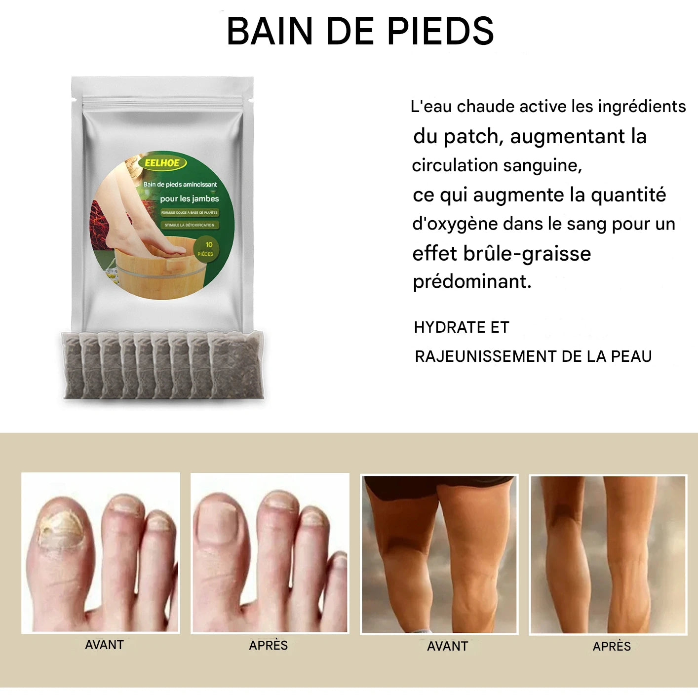 Sachets Détox pour Bain de Pieds | Élimine les Toxines et Draine en 20 Minutes!