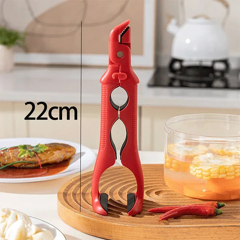 ✨ Pince à bol 3 en 1 en silicone - Maintient fermement les Tupperware et les assiettes pendant le transport et le stockage 🍱🔒