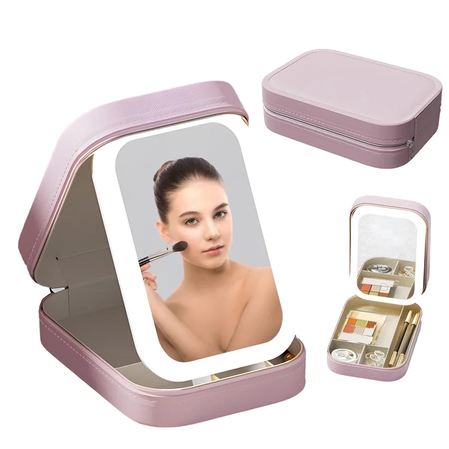 Miroir de maquillage de voyage