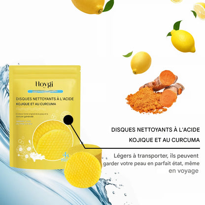 ✨ Disques exfoliants nettoyants au curcuma Soins nettoyants pour le visage