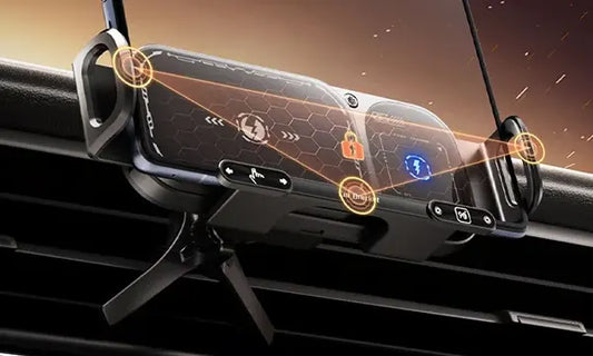 Support rotatif pour voiture avec recharge sans fil