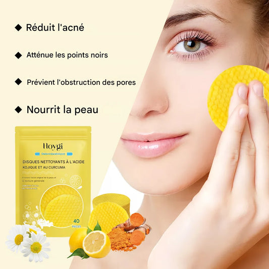 ✨ Disques exfoliants nettoyants au curcuma Soins nettoyants pour le visage