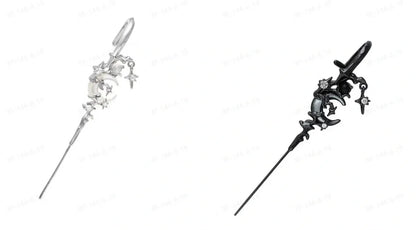 🌙 Mythe de la Lune – Boucles d’oreilles à crochet avec aiguille