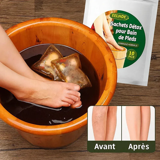 Sachets Détox pour Bain de Pieds | Élimine les Toxines et Draine en 20 Minutes!