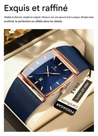 Montre Carrée lumineux pour hommes