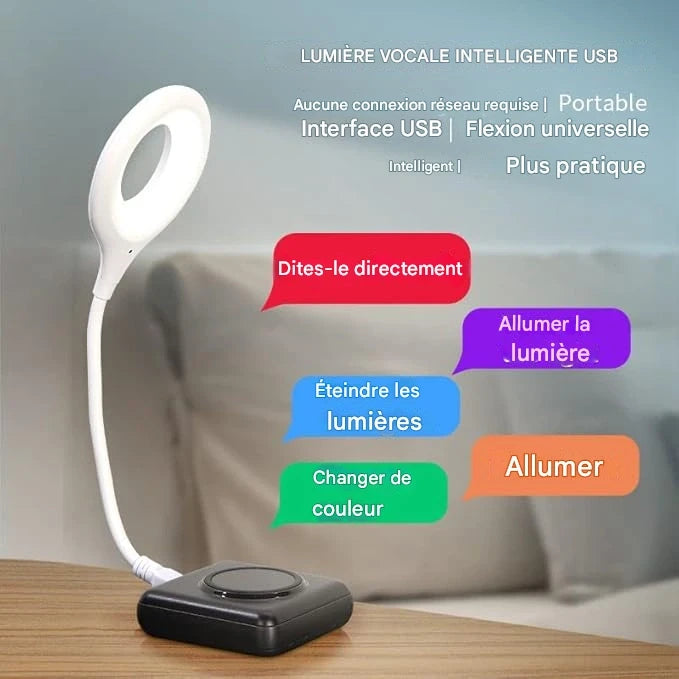 Lampe Intelligente USB à Commande Vocale – Éclairage Moderne et Pratique