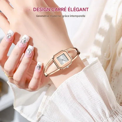 ⏳Spécial à durée limitée⏰Montre quartz minimaliste à cadran carré⌚