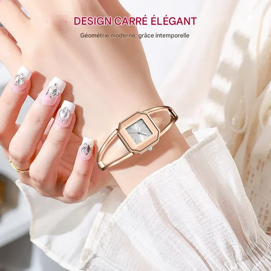 ⏳Spécial à durée limitée⏰Montre quartz minimaliste à cadran carré⌚