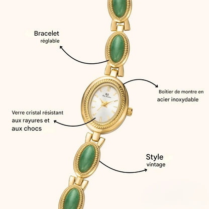 Gabriella – Montre Femme Quartz Luxe, Dorée