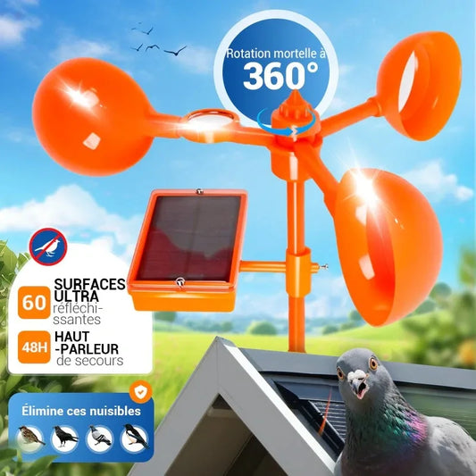 Réflecteur anti-oiseaux et girouette avec son