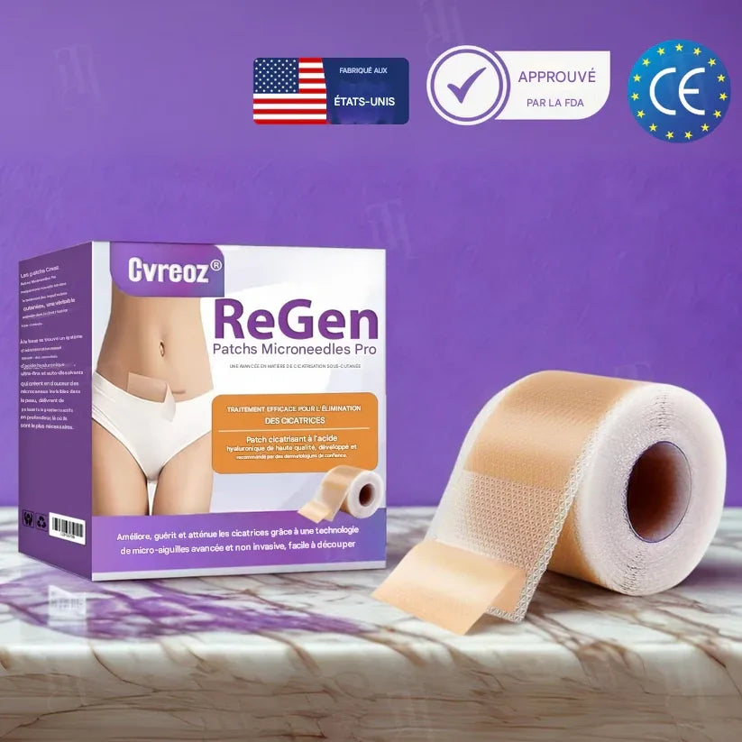 Patchs Régénérants Anti-Cicatrices avec Acide Hyaluronique – Réduction des Cicatrices, Vergetures et Marques Cutanées