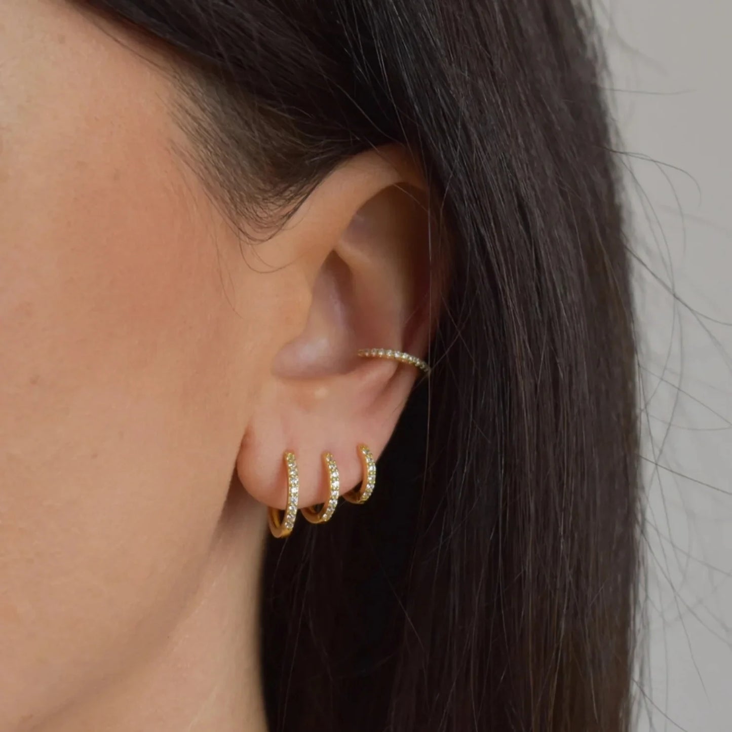 Boucles d'oreilles classiques en forme d'anneau