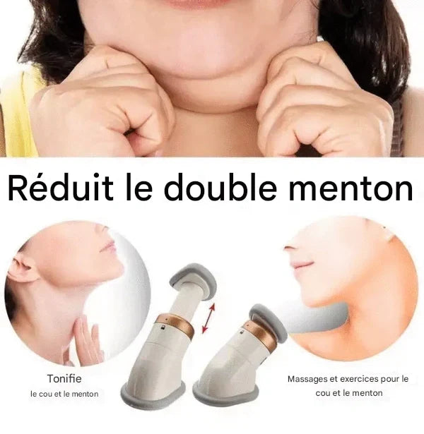 Appareil de massage amincissant et tonifiant pour le cou, élimine le double menton