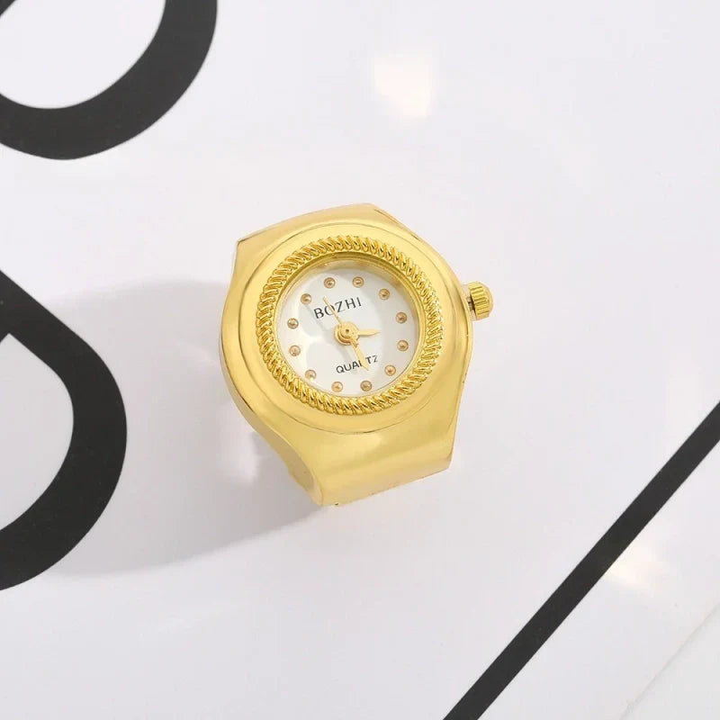 Montre à bague décorative réglable