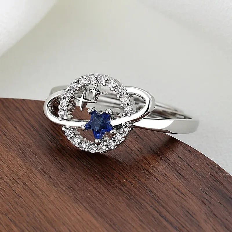 💎Bague Réglable Étoile & Lune
