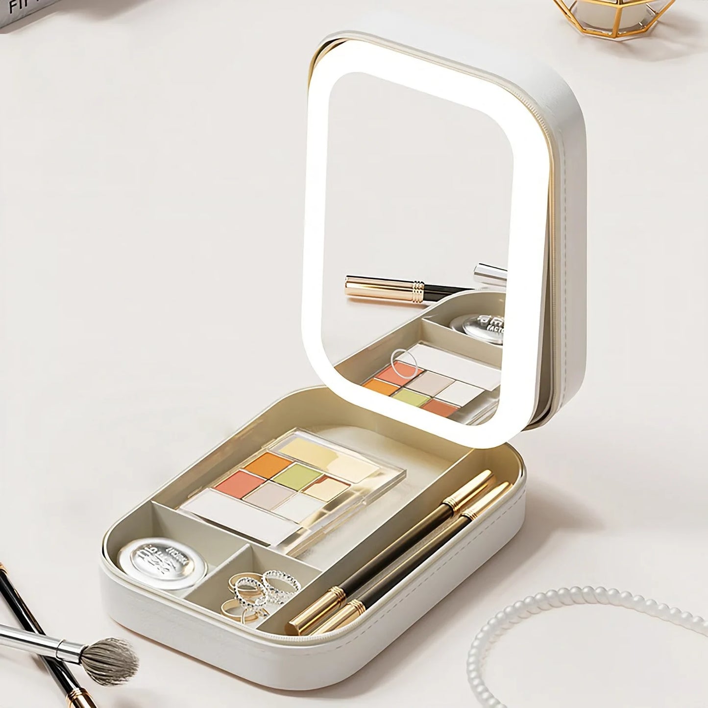 Miroir de maquillage de voyage
