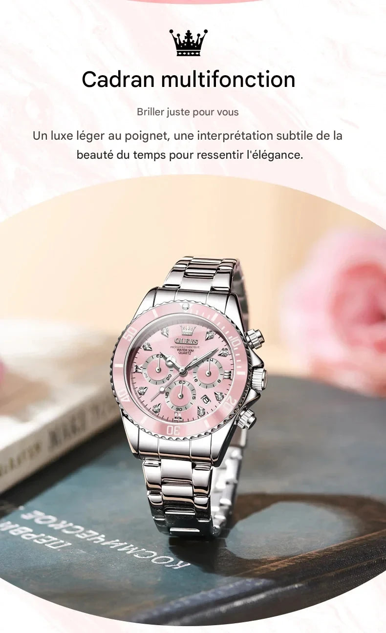 Montre élégante de luxe pour femme