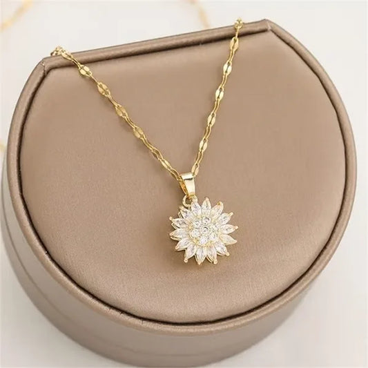 💎 Collier Tournesol Cristal