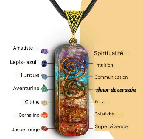 Pendentif Orgone 7 Chakras – Énergie, Harmonie et Protection au Quotidien