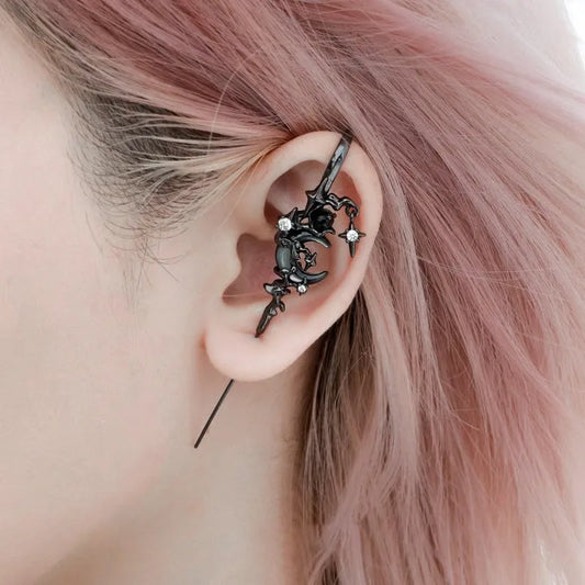 🌙 Mythe de la Lune – Boucles d’oreilles à crochet avec aiguille