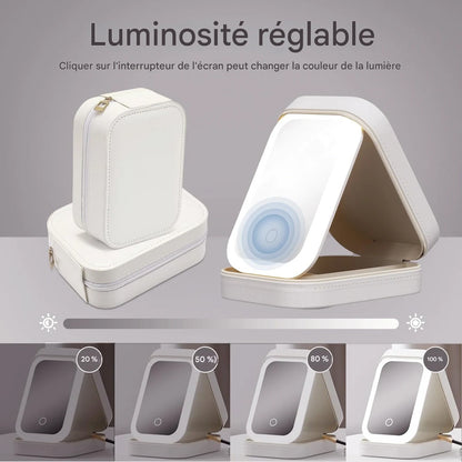 Miroir de maquillage de voyage