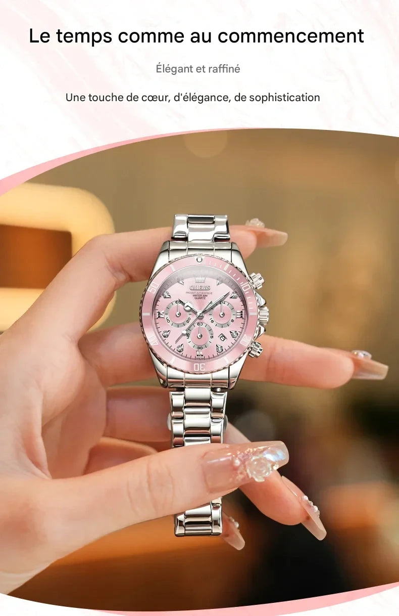 Montre élégante de luxe pour femme