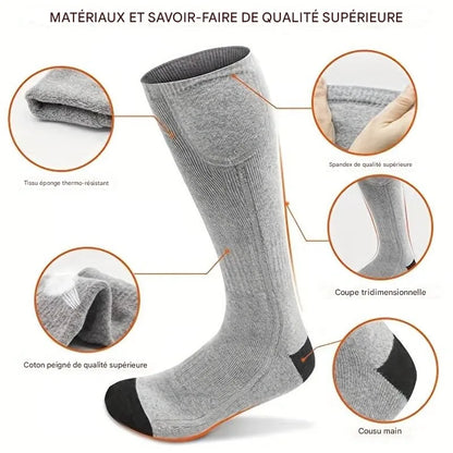 Chaussettes chauffantes à température réglable