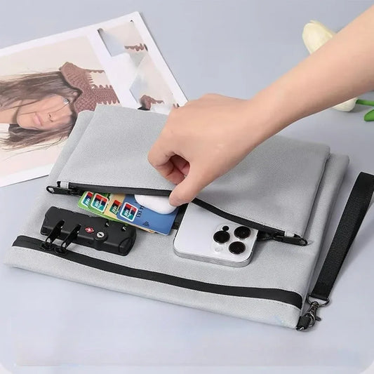 Sac à Argent à Double Couche avec Serrure – Pochette d’Accessoires