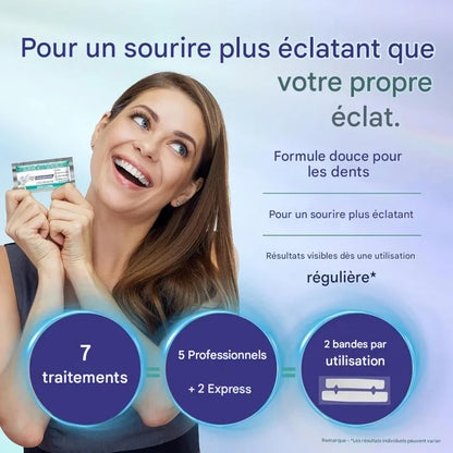 Bandes blanchissantes haut de gamme pour les dents – Sans danger pour l'émail grâce à l'huile de noix de coco