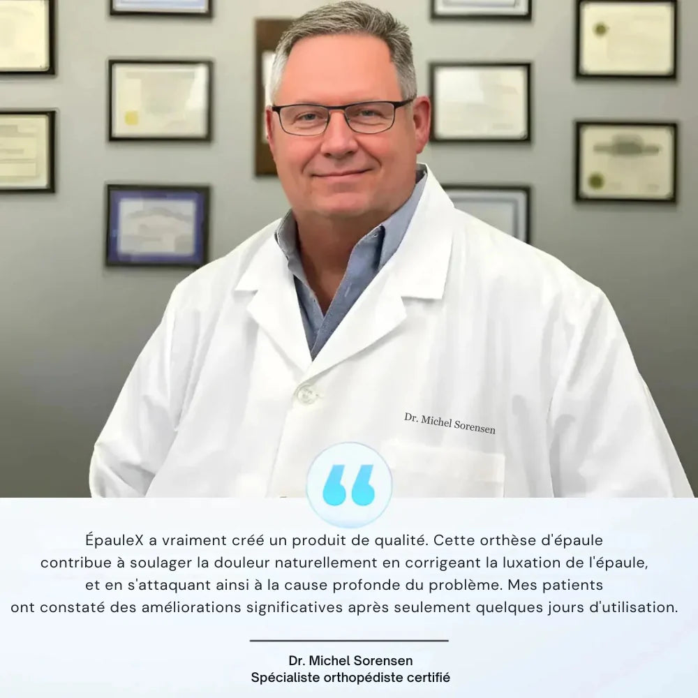 ÉpauleX™ – Le soutien discret qui soulage les douleurs d’épaule en moins de 2 jours