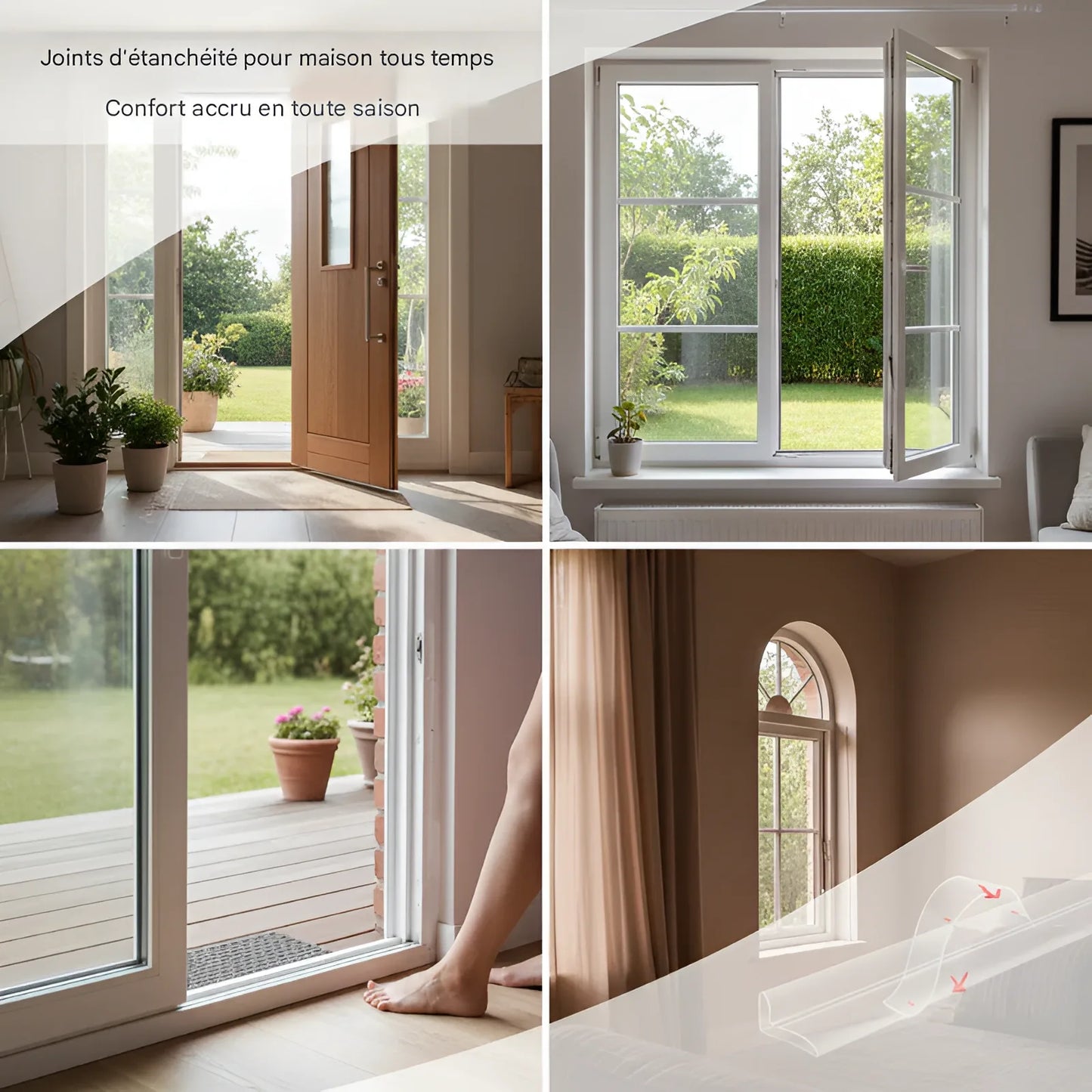 Joints d'étanchéité auto-adhésifs pour portes et fenêtres