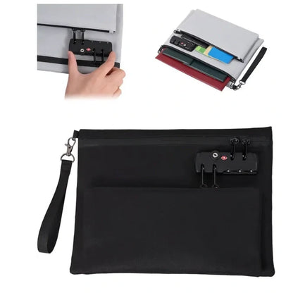 Sac à Argent à Double Couche avec Serrure – Pochette d’Accessoires