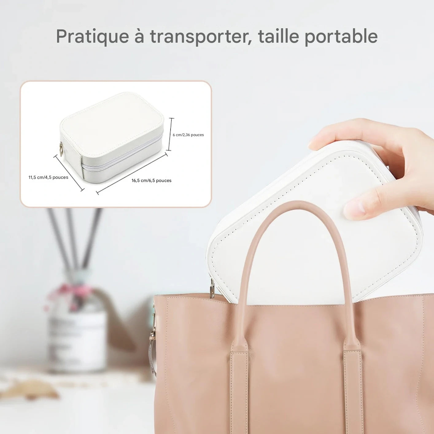 Miroir de maquillage de voyage