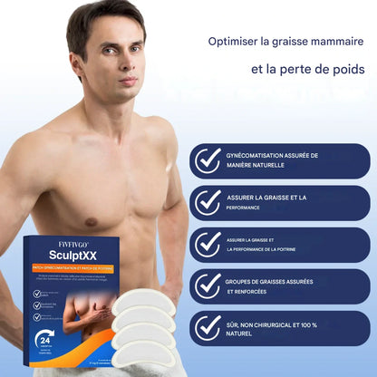 Patch mammaire raffermissant et brûlant pour la gynécomastie Fivfivgo® SculptXX