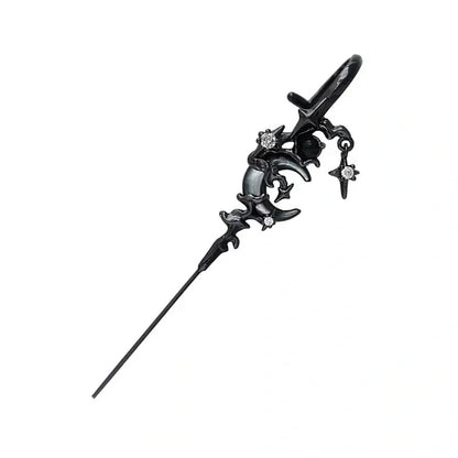 🌙 Mythe de la Lune – Boucles d’oreilles à crochet avec aiguille