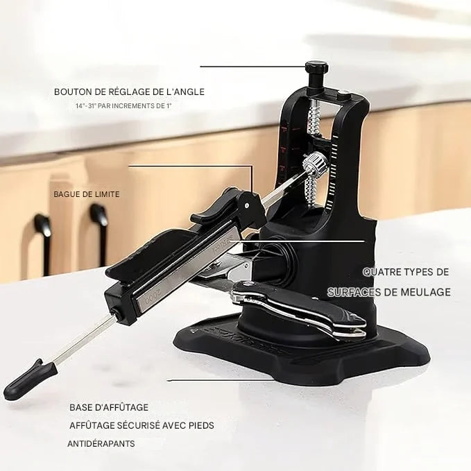 Aiguiseur à angle fixe et conception rotative à 360°