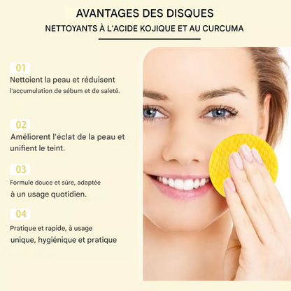 ✨ Disques exfoliants nettoyants au curcuma Soins nettoyants pour le visage