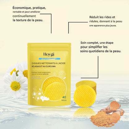 ✨ Disques exfoliants nettoyants au curcuma Soins nettoyants pour le visage