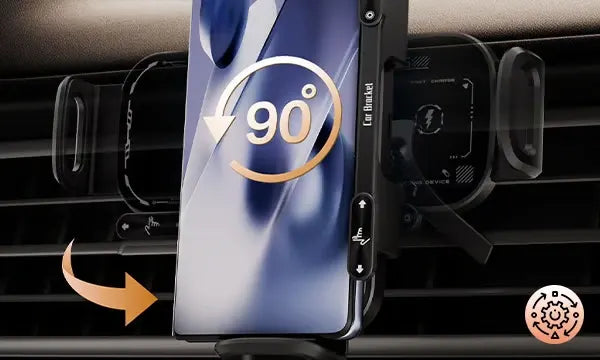 Support rotatif pour voiture avec recharge sans fil