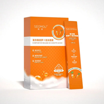 🥕Masque Moussant à la Carotte – Pores Propres et Peau Éclatante !