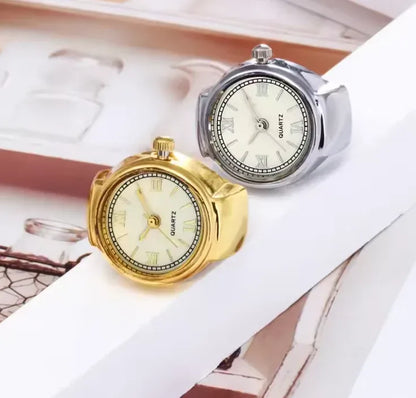 Montre à bague décorative réglable