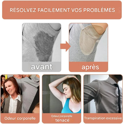 Coussinets anti-transpiration lavables 2-en-1