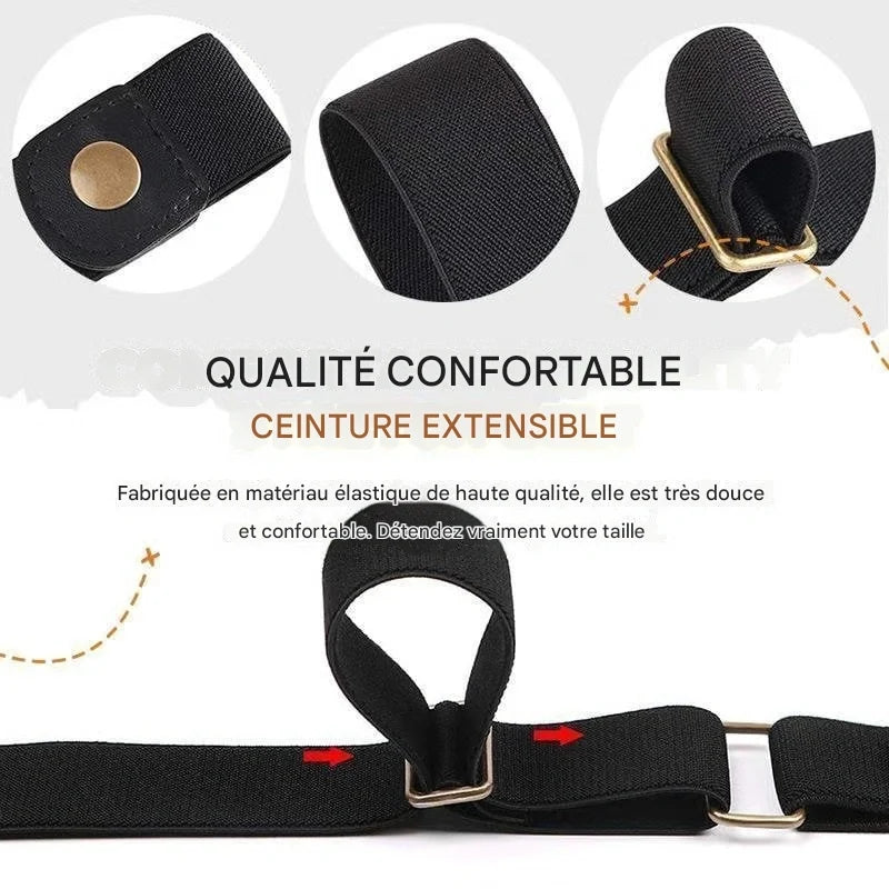 Ceinture Élastique Invisible – Confort Sans Boucle, Style Sans Effort