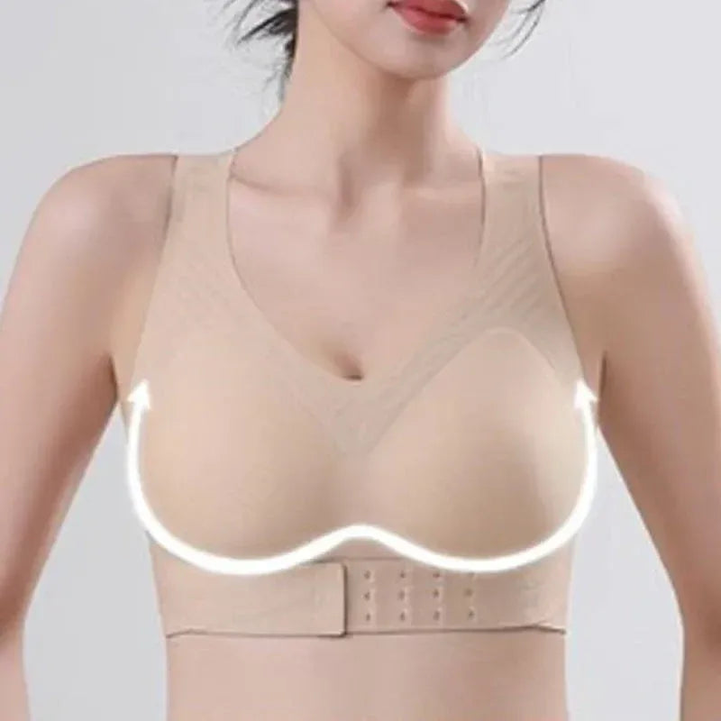 Soutien-gorge Push-up Confortable Sans Coutures avec Fermeture Frontale pour Femmes