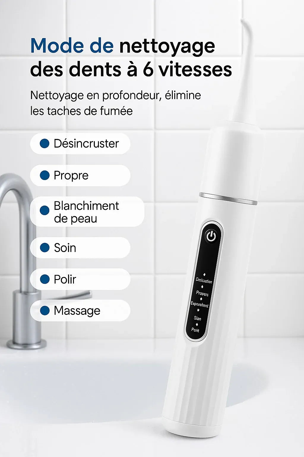 Brosse à Dents Électrique & Kit Complet – Détartrage, Blanchiment et Nettoyage en Profondeur