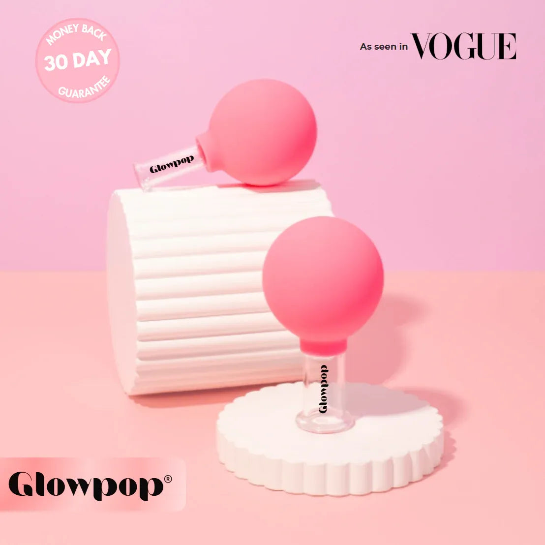 Ensemble de ventouses faciales en verre GLOWPOP™