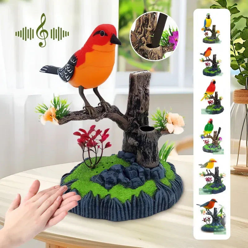 🐦Jouet interactif en forme d'oiseau gazouillant activé par la voix